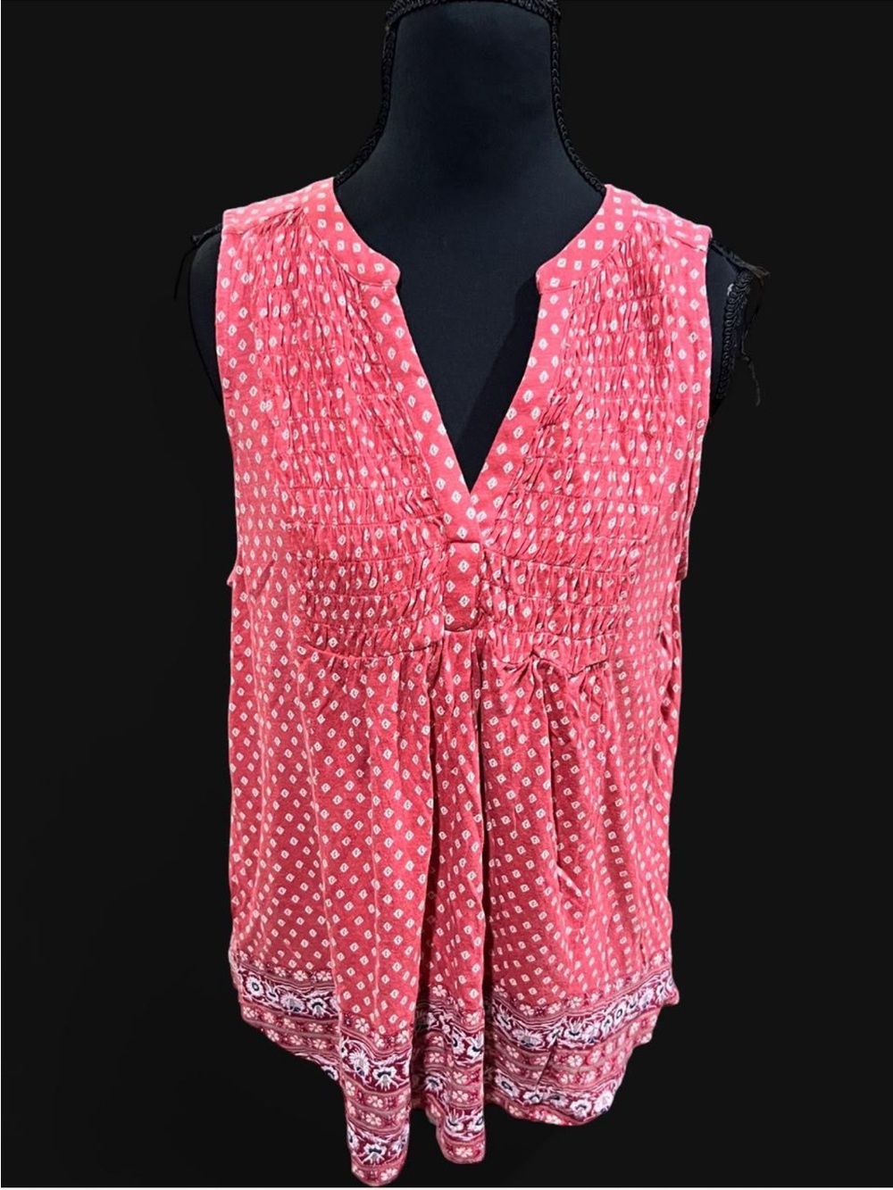 Lucky Brand Pink Printed Sleeveless V-Neck Camisole